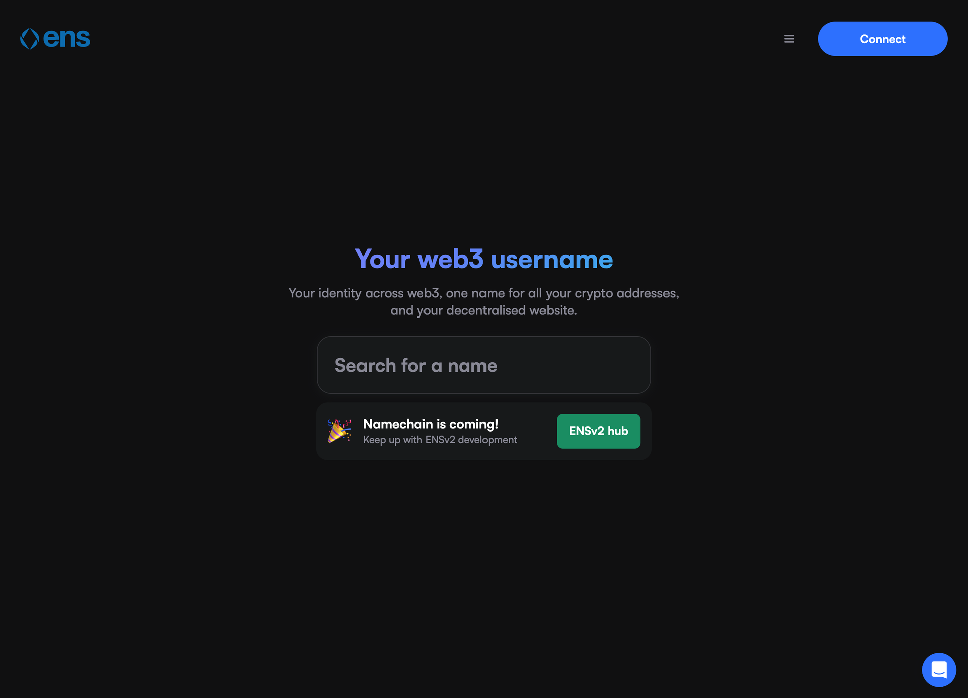 Screenshot 1 of ENS showing the application interface